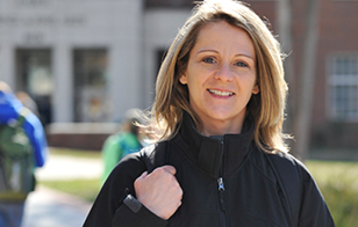 Smiling female student