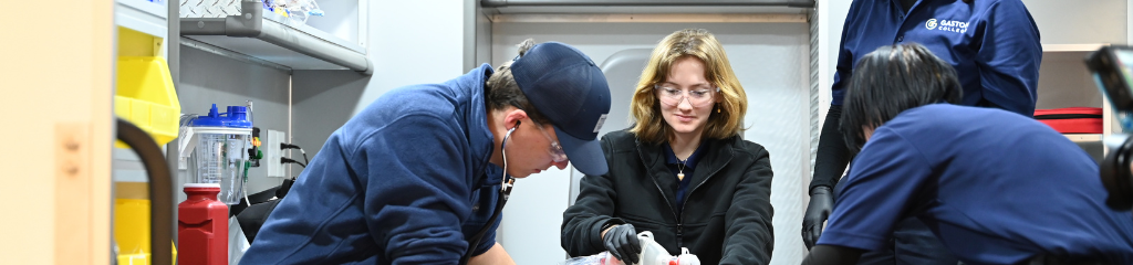 Paramedic students at Gaston