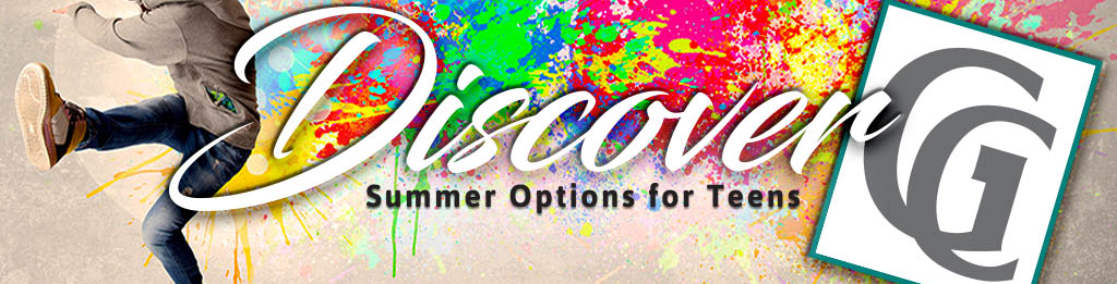 Happy teenager jumping with colorful ink splatter on background