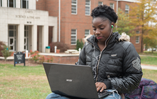 student with laptop