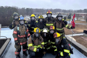 Students in Firefighter Training Program at Gaston College