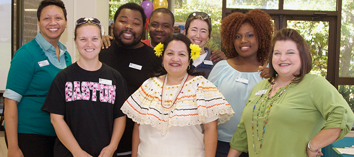 A group of students celebrate a Hispanic cultural event