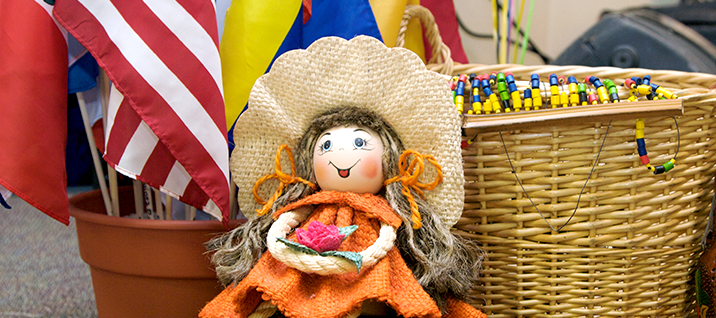 Decorations used to celebrate events at Gaston College