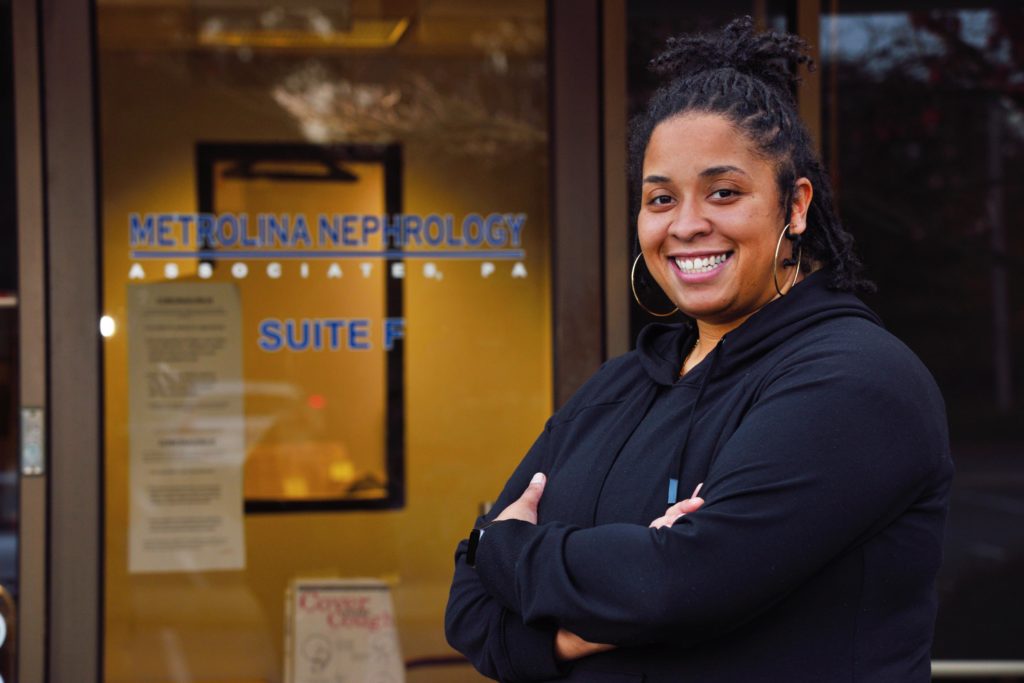 Amber Key, Gaston College alum takes every precaution to safeguard her patients from Covid-19 as a frontline worker in Gastonia.