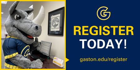 Learn more about registering at gaston.edu/register.