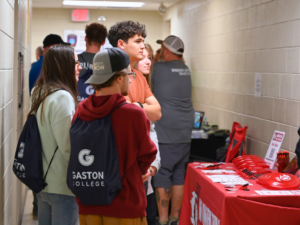 Attendee learning about CTE careers at 2025 roadmap event