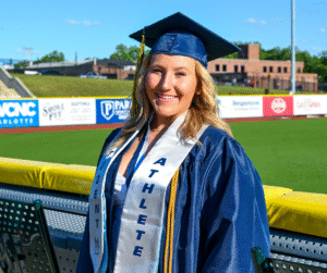 2026 Gaston Alum Addison Marr smiles in cap and gown